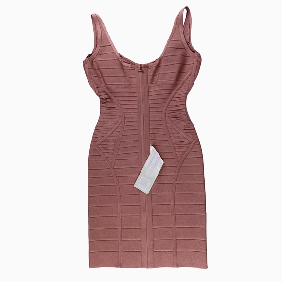 Herve Ledger NWT Verona Bandage Bodycon Dress in Azalia. Sz Small - Picture 2 of 9
